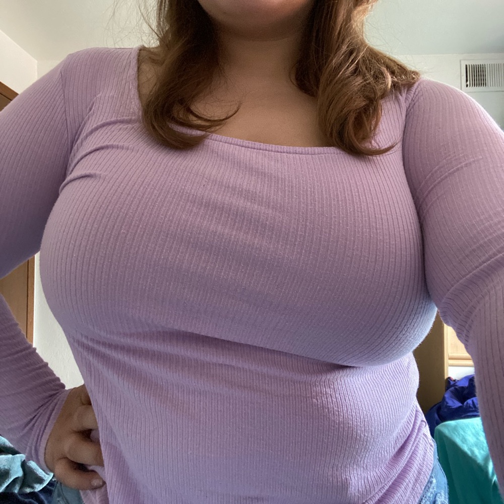 Arizona Square Neck Ribbed Long Sleeve